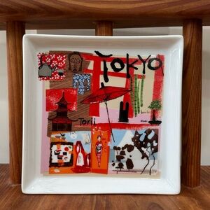 Crate & Barrel Road Trip Cities Square Plate Tokyo
